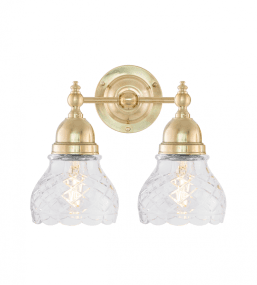 Bergman Mässing från Karlskrona lampfabrik - F&ouml;r att g&aring; in med kuloledning kompletteras med en distansplatta.