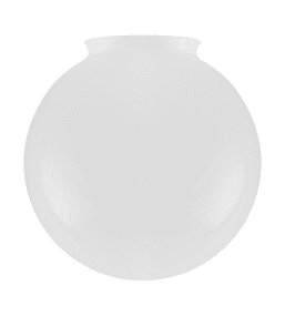 Klotskärm 100/200 Vit från Karlskrona lampfabrik - En klassisk klotformad kupa i vitt överfångsglas.