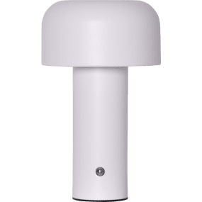 Bobby 22cm Vit portabel från Star Trading - Justeras enkelt med ett l&auml;tt tryck p&aring; den silverf&auml;rgade knappen p&aring; lampfoten.