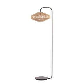 Lyra Natur golvlampa från Light & Living - Dess luftiga design ger ett bohemiskt och stilrent uttryck som passar perfekt i b&aring;de modernt och rustikt inredda hem.