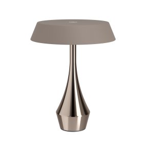 Turcio 20cm Brons portabel från Eglo - Turcio &auml;r en portabel lampa i metall med blank bronsf&auml;rgad fot och m&ouml;rktbrun strukturerad sk&auml;rm.