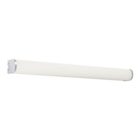 Patrovaro 60cm Vit badrumslampa från Eglo - Lampan har integrerad LED med ett ljusfl&ouml;de p&aring; 2000 lumen och f&auml;rgtemperaturen kan justeras i tre steg fr&aring;n vitt till kallvitt ljus.