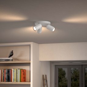Pongee 3 vit spotlight från Philips - Den ing&aring;r i myLiving Contemporary-serien, d&auml;r eleganta former m&ouml;ter h&ouml;gkvalitativt ljus anpassat f&ouml;r dagens hem.