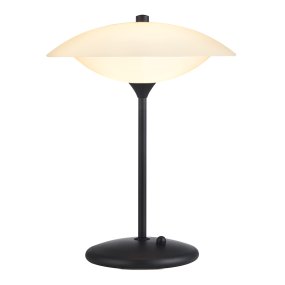 Baroni 40cm Svart från Halo Design - Det munbl&aring;sta opalglaset i kombination med den borstade svarta metallen skapar en tidl&ouml;s design.