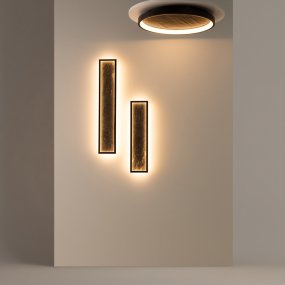 Orign Ø60 Svart plafond från Maytoni - Orign &auml;r en plafond i metall med en elegant stenimitation i mitten som ger ett naturligt och exklusivt intryck.