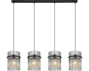 Gorley 110cm Svart taklampa från Globo Lighting - Skapa en sofistikerad och modern atmosf&auml;r i ditt hem med Gorley takpendel.
