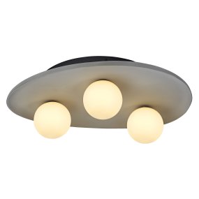 Concrete Nest 50cm Grå plafond från Ledvance - Glaskuporna i opal som omfamnar ljusk&auml;llorna skapar ett fint och bl&auml;ndfritt ljus i rummet.