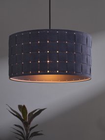 Felt Weaving Ø38 Mörkgrå taklampa från Ledvance - Dekorativ pendel med sk&auml;rm gjord av fl&auml;tad filt vilket ger en fin och varm ljusspridning i rummet.