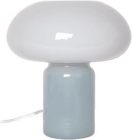 Glas 23cm Blå bordslampa från Eja - En dekorativ bordslampa med mjuka former och en stilren design helt tillverkad i glas.