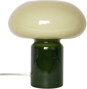 Glas 23cm Grön bordslampa från Eja - En dekorativ bordslampa med mjuka former och en stilren design helt tillverkad i glas.
