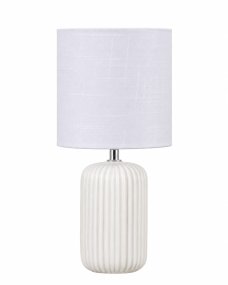 Palizzo 33cm Vit bordslampa från Nordic Lighting - Levereras med 1,8m vit, plastsladd med str&ouml;mbrytare och v&auml;ggkontakt.
