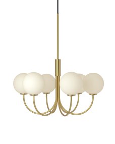 Ballon Ø60 Mässing från Herstal - Ballon ger ett varmt sken med en sj&auml;lvs&auml;ker attityd till varje rum.