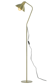 Ostri Antikmässing golvlampa från Aneta Lighting - Golvlampan Ostri har en klassisk och tidl&ouml;s design av metall i en antik m&auml;ssingfinish.