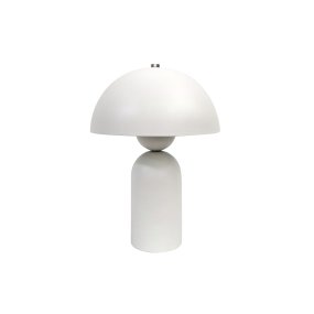 Capello 35cm Vit bordslampa från Nordic Lighting - Den dekorativa kromdetaljen p&aring; toppen ger ett elegant lyft och g&ouml;r lampan till ett vackert inslag i b&aring;de sovrum, vardagsrum och hall.
