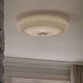 Pompom Ø57 Vit från CO Bankeryd - Pompom av papper &auml;r en subtil plafond trots sin vackra veckade konstruktion.