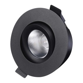 D-007 Downlight 2700K Svart från Designlight - Armaturens drivdon och kopplingsbox (ing&aring;r) &auml;r framtagen f&ouml;r att kunna monteras med 28 gles i kombination med 12-13mm takskiva.