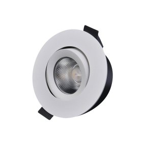 D-007 Downlight 2700K Vit från Designlight - Armaturens drivdon och kopplingsbox (ing&aring;r) &auml;r framtagen f&ouml;r att kunna monteras med 28 gles i kombination med 12-13mm takskiva.