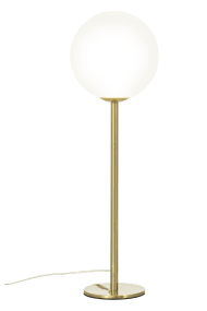 Molekyl 43cm Matt mässing bordslampa från Aneta Lighting - L&aring;t Molekyl bli ett stilrent statement i ditt hem &ndash; perfekt f&ouml;r att ge din inredning ett lyft och sprida ett behagligt ljus d&auml;r det beh&ouml;vs som mest.