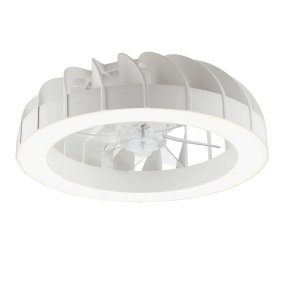 Fanora Ø46 Vit från Brilliant - F&ouml;r extra st&auml;mning &auml;r Fanora utrustad med integrerad RGB-belysning som kan lysa i olika f&auml;rger och effekter, vilket g&ouml;r det enkelt att anpassa rummets k&auml;nsla efter hum&ouml;r och tillf&auml;lle.
