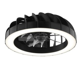 Fanora Ø46 Svart från Brilliant - F&ouml;r extra st&auml;mning &auml;r Fanora utrustad med integrerad RGB-belysning som kan lysa i olika f&auml;rger och effekter, vilket g&ouml;r det enkelt att anpassa rummets k&auml;nsla efter hum&ouml;r och tillf&auml;lle.