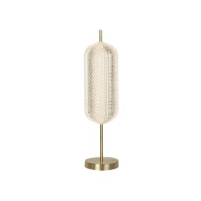 Capsule 60cm Mässing bordslampa från Searchlight - Capsule &auml;r en elegant och modern bordslampa med detaljer i satinm&auml;ssing och en sk&auml;rm i akrylglas som sprider ett mjukt och behagligt ljus.