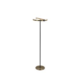 Aerial Mässing/svart från Searchlight - Aerial &auml;r en elegant och modern golvlampa med stilrena kontraster i satin m&auml;ssingfinish och svart metall.