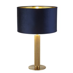London 63cm Mörkblå bordslampa från Searchlight - Lampans moderna och stilfulla utformning g&ouml;r den till ett perfekt komplement f&ouml;r den som s&ouml;ker en i&ouml;gonfallande, men &auml;nd&aring; diskret, detalj i sin inredning.