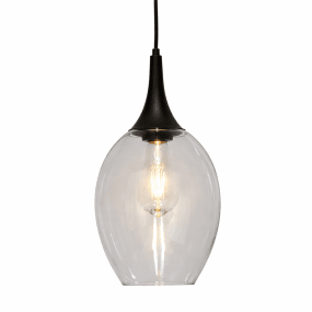 Elipzo Ø18 Rökfärgad fönsterlampa från Lampan - Den transparenta formen l&aring;ter ljusk&auml;llan bli en del av designen och ger lampan en dekorativ karakt&auml;r.