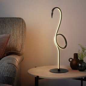 Flamingo 50cm Svart bordslampa från Elstead Lighting - Flamingo &auml;r en konstn&auml;rlig och elegant bordslampa som kombinerar modern design med skulptural estetik.