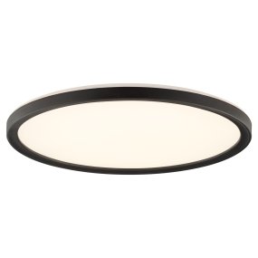 Avola Ø42 Svart plafond från Brilliant - Avola &auml;r en stilren plafond med vit ljuspanel och svart ram som ger ett modernt och avskalat uttryck.