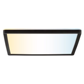 Avola 30cm Svart från Brilliant - Avola &auml;r en modern plafond tillverkad helt i plast, med en svart ram som elegant omsluter en integrerad LED-panel.