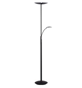 Lucius Mattsvart golvlampa från Texa Design - Ut&ouml;ver det &auml;r Lucius utrustad med minnesfunktion s&aring; den kommer ih&aring;g den senaste inst&auml;llningen n&auml;r du t&auml;nder lampan igen.