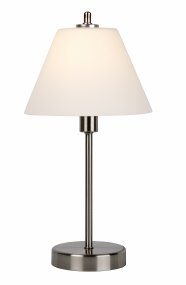 Touch 42cm Krom bordslampa från Lucide - T&auml;nd lampan genom att r&ouml;ra vid foten med fingret och tryck igen f&ouml;r att dimra ljuset stegvis till den niv&aring; du vill ha.