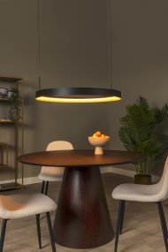 Radiant Ø80 Svart taklampa från Lucide - Radiant &auml;r en stilren takpendel i svart metall med en modern och luftig design.