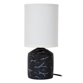 Fran 30cm Svart bordslampa från Lucide - Fran bordslampa har ett stilrent uttryck med en dekorativ lampfot av keramik i svart f&auml;rg.