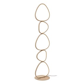 Samling Beige golvlampa från Lucide - De fem sammanl&auml;nkade ljusformerna har integrerade LED-lister som tillsammans skapar ett kraftfullt och behagligt ljus f&ouml;r b&aring;de allm&auml;n- och st&auml;mningsbelysning.