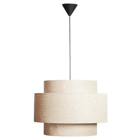 Hilma Ø55 Beige taklampa från Cottex - Den beige textilen bidrar med en varm och mjuk k&auml;nsla och g&ouml;r Hilma enkel att kombinera med olika f&auml;rger och material.