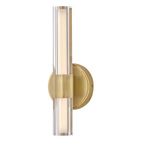 Georgette 35cm Mässing badrumslampa från Elstead Lighting - Georgette &auml;r en elegant v&auml;gglampa f&ouml;r badrum med en dekorativ och symmetrisk design.