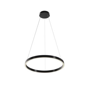 Rim Ø60 Svart taklampa från Maytoni - Den integrerade LED-listen sprider ljuset b&aring;de ned&aring;t och runtomkring, vilket g&ouml;r den perfekt att placera &ouml;ver matbordet eller som en elegant ljuspunkt i vardagsrummet.