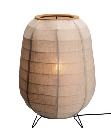 Delino Beige från By Rydéns - Delino &auml;r en stilren golvlampa som kombinerar naturliga material med en mjuk och tidl&ouml;s design.