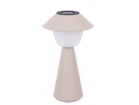Marioneta 32cm Grå solcellslampa från Leitmotiv - Den &auml;r tillverkad av plast i en varmgr&aring; nyans med en vit kupa som sprider ett mjukt och behagligt ljus.