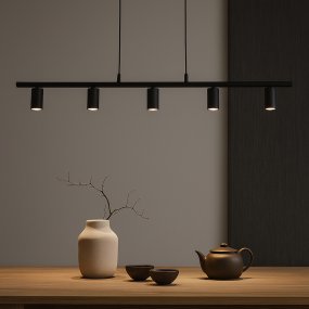 Lucy 115cm Mattsvart taklampa från Belid - 