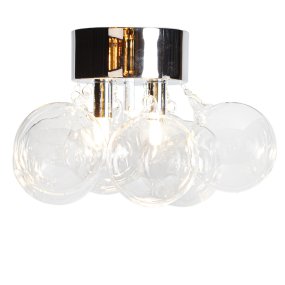 Lustro Ø30 Transparent plafond från By Rydéns - Lustro &auml;r en dekorativ och elegant plafond i kromad metall med flera klara glaskupor i ett klusterformat.