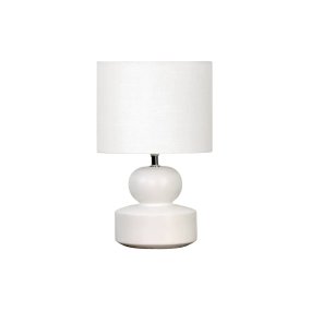 Muschi 36cm Vit bordslampa från Nordic Lighting - Levereras med 1,8m vit, plastsladd med str&ouml;mbrytare och stickkontakt.
