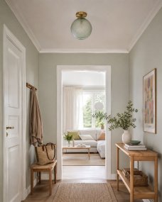 Korridor Ø25 Grön plafond från Lampan - Korridor passar lika fint i hallen och sovrummet som i vardagsrummet och blir en dekorativ detalj &auml;ven n&auml;r den &auml;r sl&auml;ckt.