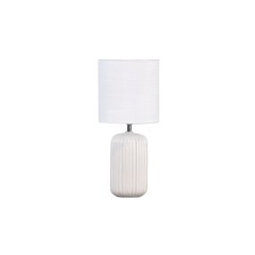 Palizzo 33cm Vit bordslampa från Nordic Lighting - Levereras med 1,8m vit, plastsladd med str&ouml;mbrytare och stickkontakt.
