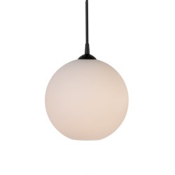 Capo Ø30 Vit taklampa från Belid - Capo pendel &auml;r en klassisk klotformad pendel med ett vackert opalf&auml;rgat glas och fina detaljer i metall.