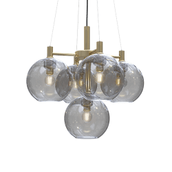 Gloria Ø50 Mässing taklampa från Belid - Gloria &auml;r ett vackert blickf&aring;ng och passar perfekt &ouml;ver ett matbord eller som en lyxig lampa i vardagsrummet.