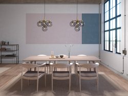 Gloria Ø50 Mässing taklampa från Belid - Gloria &auml;r ett vackert blickf&aring;ng och passar perfekt &ouml;ver ett matbord eller som en lyxig lampa i vardagsrummet.