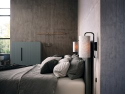 Pensile S Svartstruktur vägglampa från Belid - Pensile produktfamilj &auml;r en modern, svensktillverkad designbelysning som ger ett ombonat intryck och passar lika bra i offentliga utrymmen som hemma i favoritrummet.